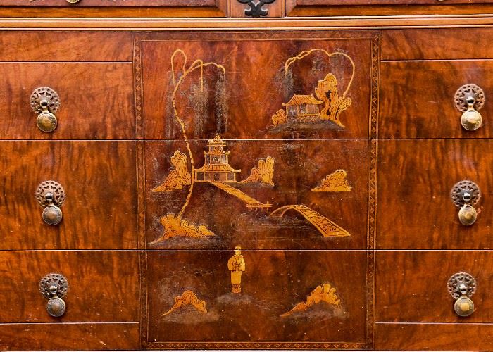 Antique Chest of Drawers (Chinoiserie Theme)
