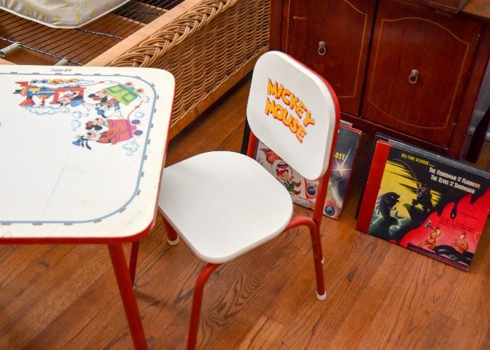 Vintage Disney Mickey Mouse Children's Table & Chairs