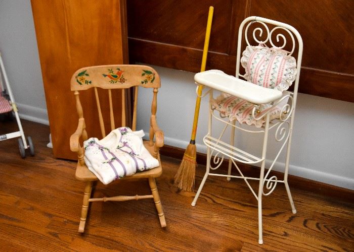 Child's Rocking Chair, Doll High Chair
