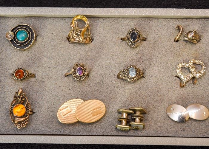 Men's & Women's Jewelry (Rings--Sterling & Others)