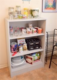 Bookshelf, Kitchen Items, Toaster