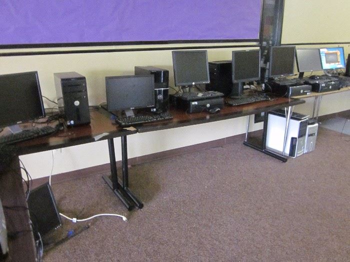 computers w/monitor, key board, mouse