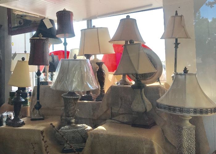 Many lamps have shades. All new!
