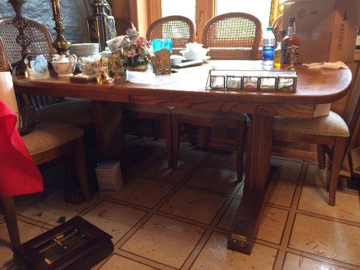 Farm style dining room table seats 10
