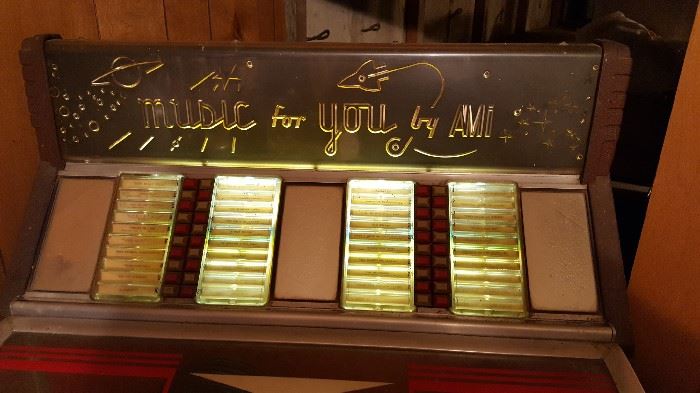 Vintage 1940s era AMI jukebox, works and plays, but selection components are not working