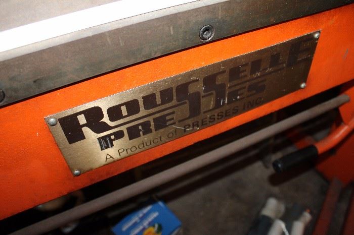 Rousselle Industries sheet metal press, 50" x 14g