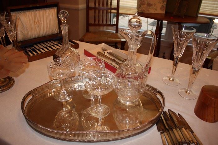Cut glass, Victorian decanter, Waterford 
