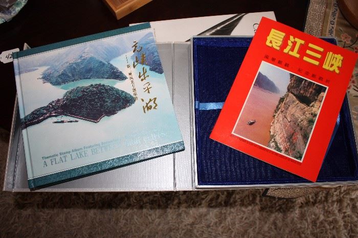 Very interesting book with Chinese stamps, postcards