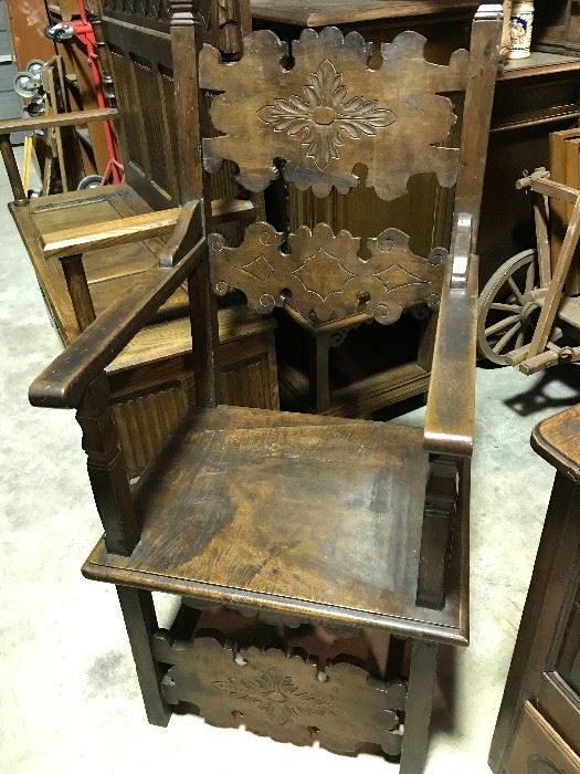 Carved French chair
