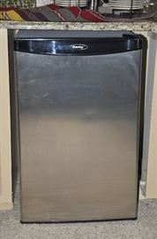 Stainless steel Danby Designer Series compact refrigerator 20.5w x 33"h 
