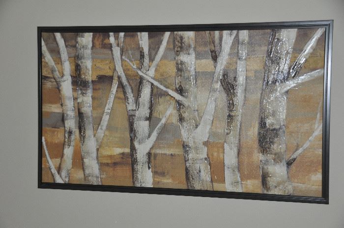 Acrylic on canvas " Wondering through the Birches" 42"h x 24"w