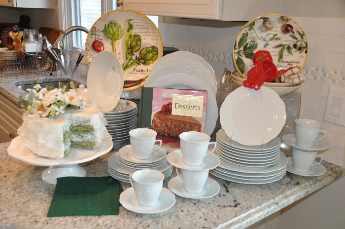 Couture Fine China, Alabaster, service for 12, 5 piece place setting and more!!