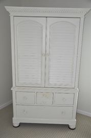 Shabby chic six drawer wardrobe/armoire.  45"w x 73"h x 19.5"d 