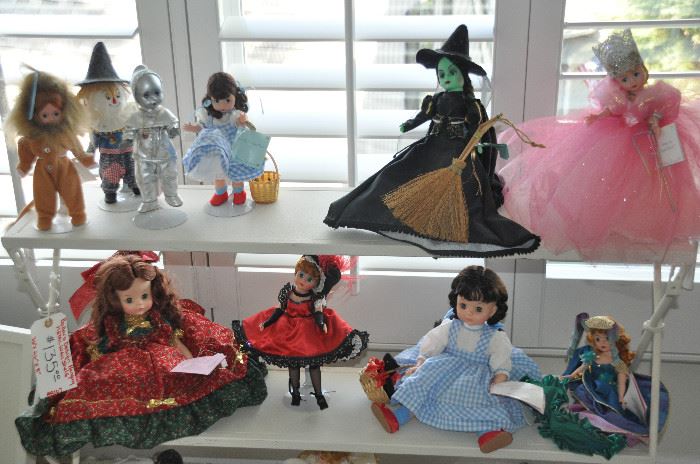 Wonderful collection of Madame Alexander dolls including all Wizard of Oz dolls. 