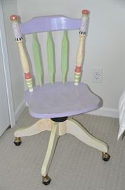 Hand painted desk chair