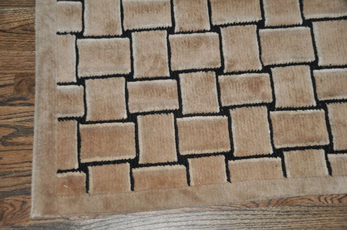 Tibetan Basketweave hand made 100% wool rug 5' x 8'