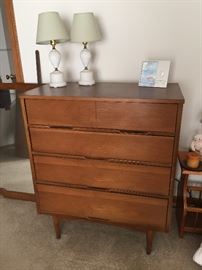 Mid Century Chest of Drawers with mirror 