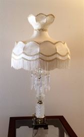 Cut Glass Parlour Lamp