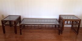 Bamboo/Glass top Tables