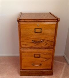 2-Drawer Oak Filing Cabinet