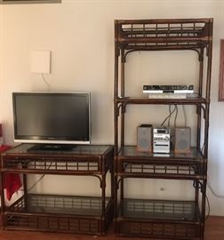 Rattan Bookcase, TV Stand