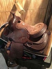 1 of two Double T Western saddles