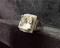 Lot 113 Sterling and Pave Crystal Ring