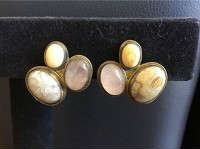 Lot 186 Tri Stone Earrings