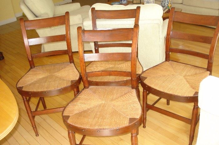 Set of 4 Vintage Chairs, Recently Restored