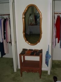 nice vintage nightstand and mirror