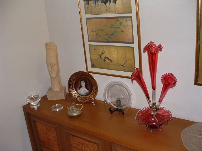 antique epergne and other collectibles