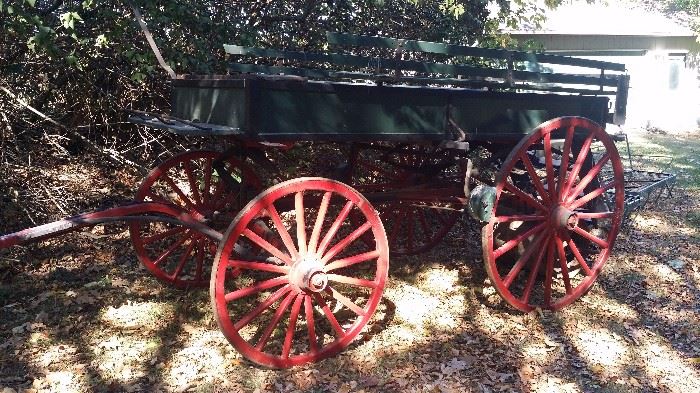 Restored Horse Drawn Wagon (thought to have been for transporting children in the area to school). Original to the property.