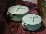 A Collection of Vintage Dansk Kobenstyle Enamelware Cookware.