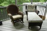 Wicker Rocker and Lounger