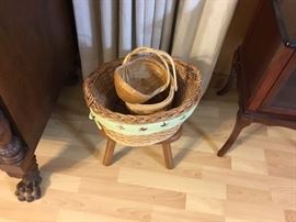 Stool with baskets