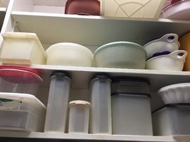 Kitchen plastic items - some are Tupperware