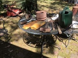 Wroughtiron table - old tools
