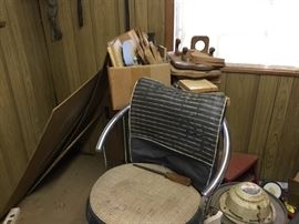 Chair in tool shed