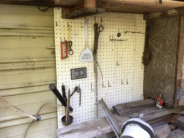 Outside tool shed