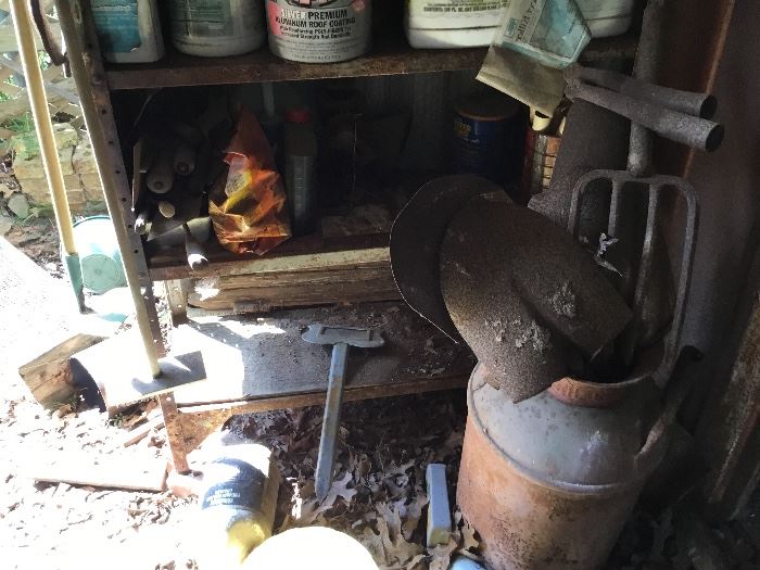 Outside tool shed