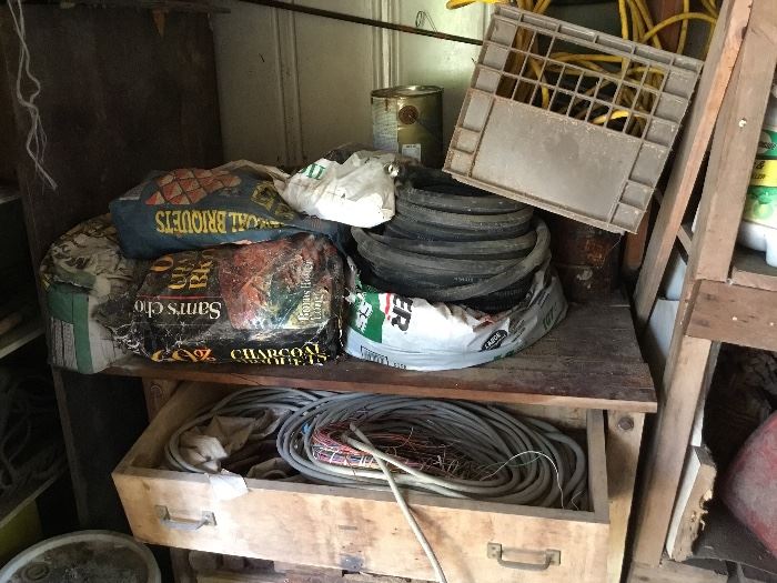 Outside tool shed