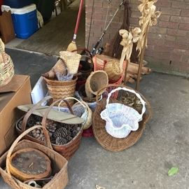 Baskets, clock, more items from storage