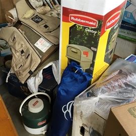 Coleman water jug, new in box mailbox & more to be discovered!