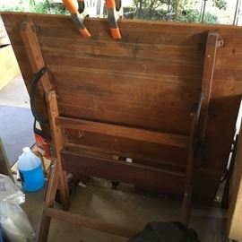 Back side of drafting table