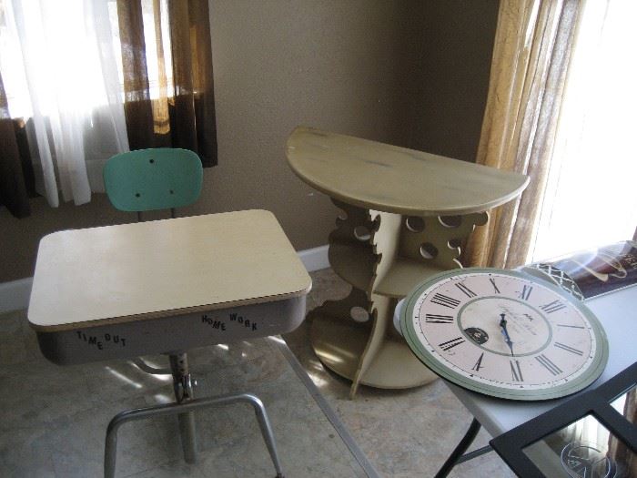 Time out - vintage school desk. Cute custom table. 