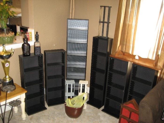 Large assortment of mini - shelves. 