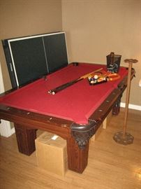 6.5' pool table with custom ping pong topper. All accessories come with! Priced to sell! 