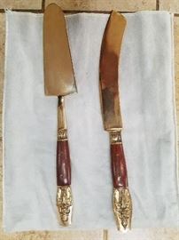 Brass serving set