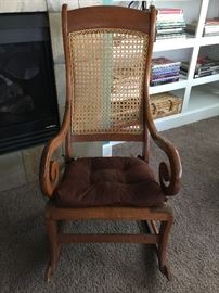 Cane back rocker