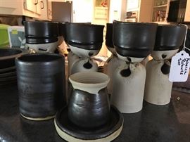 Rebecca Roberts hand crafted pottery dish set